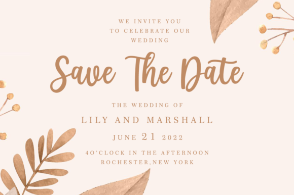 Romantic Autumn Font PNG with transparent background - Preview 4