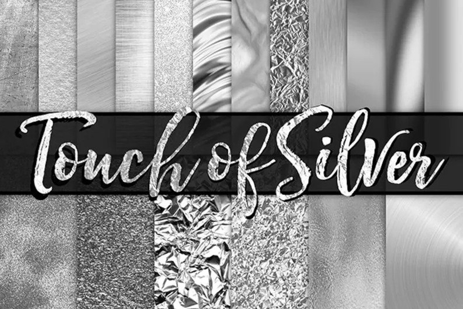 Silver Foil Digital Paper - Textures