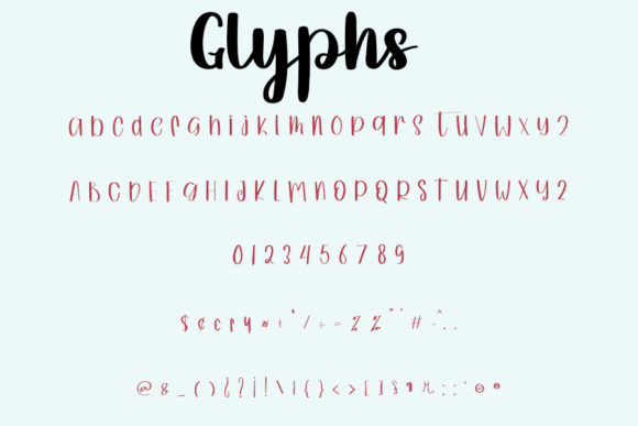 Skinny Cute Font PNG with transparent background - Preview 3