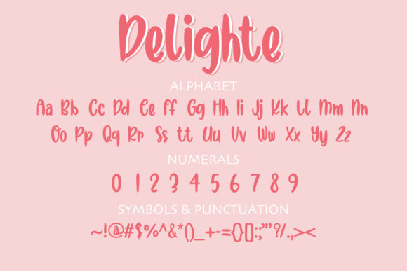 Delighte Font - Preview 1