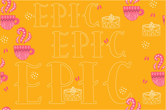 Epic Tattoo Font PNG with transparent background - Preview 2