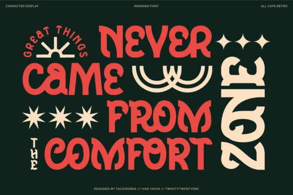 Mannish Font PNG with transparent background - Preview 3