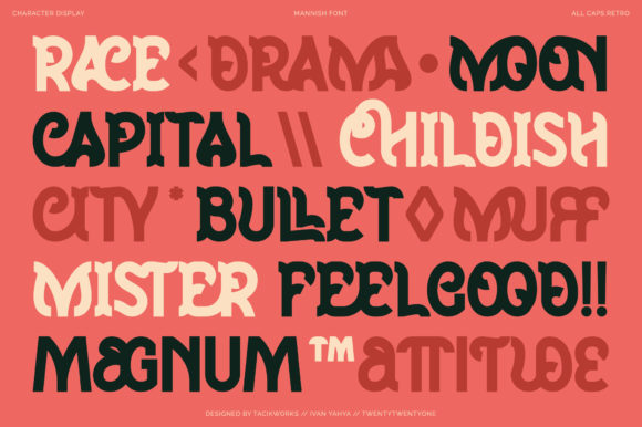Mannish Font PNG with transparent background - Preview 4