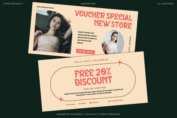 Mannish Font PNG with transparent background - Preview 5