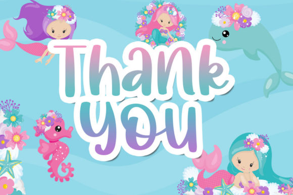 Mermaid Smile Font PNG with transparent background - Preview 6