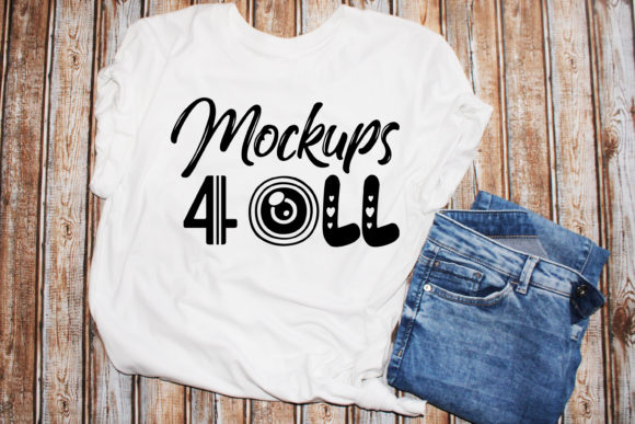 Mockups White Gildan T-shirts Mock Up Grafik T-Shirts Von Art Studio