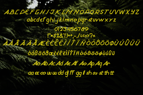 Night Butterfly Font PNG with transparent background - Preview 6