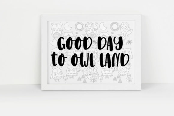 Owl Forest Font PNG with transparent background - Preview 2