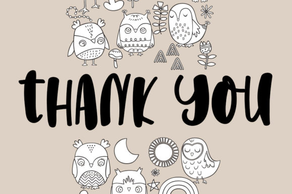 Owl Forest Font PNG with transparent background - Preview 4