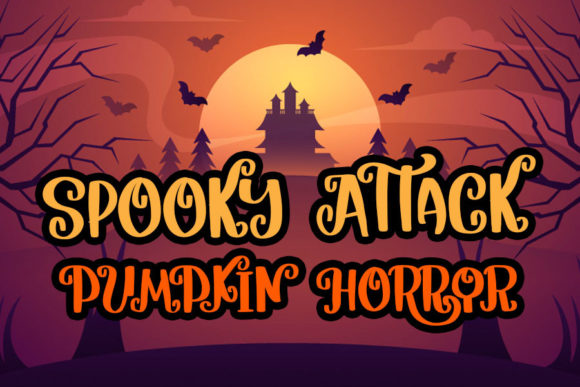 Pumpkin Horror Font PNG with transparent background - Preview 3