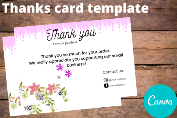 Thank You Card Canva Template