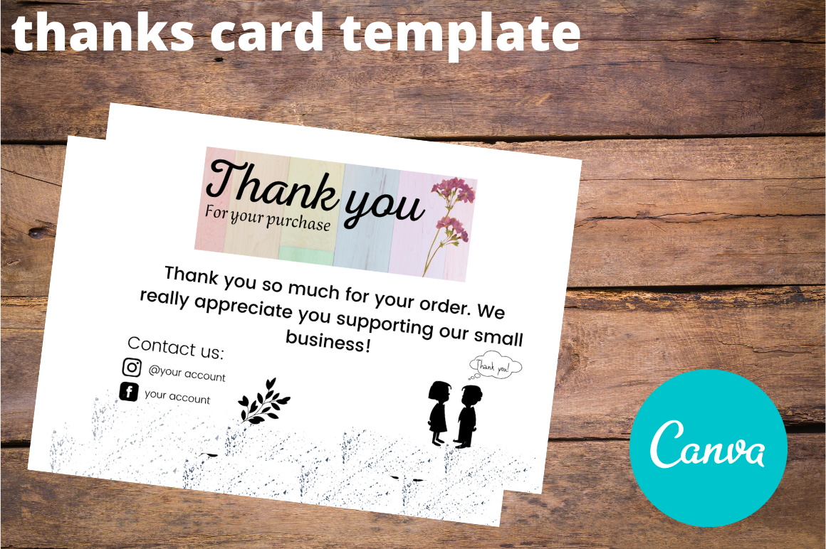 Thank You Card Canva Template