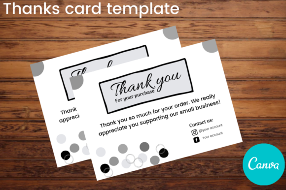 Thank You Card Canva Template