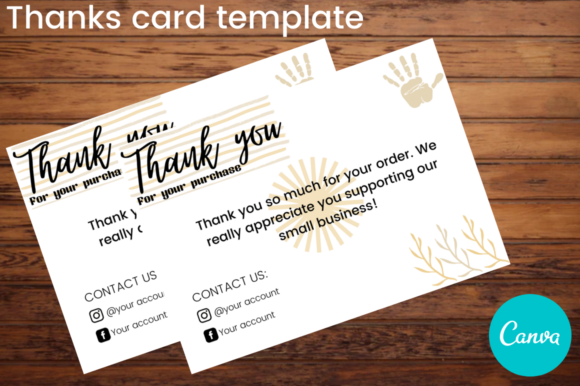 Thank You Card Canva Template