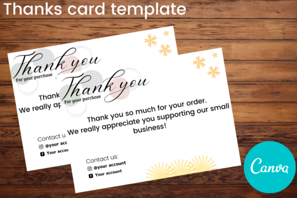 Thank You Card Canva Template