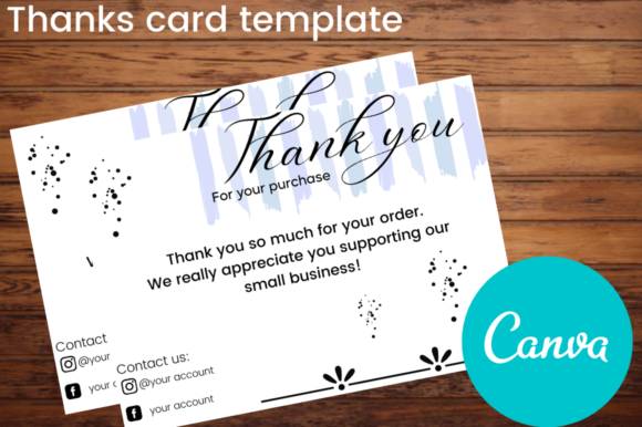 Thank You Card Canva Template