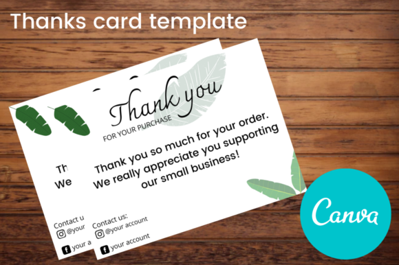 Thank You Card Canva Template