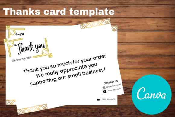 Thank You Card Canva Template