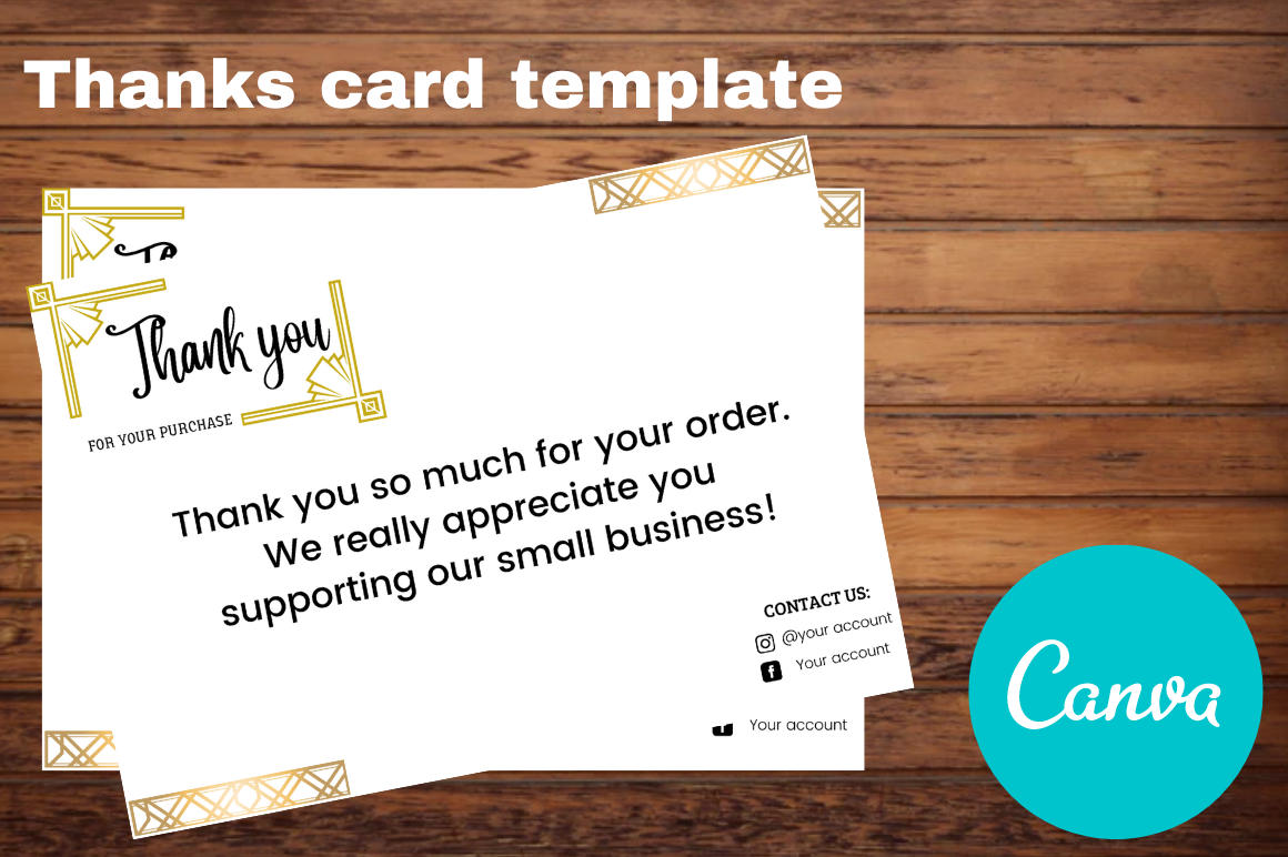 Thank You Card Canva Template