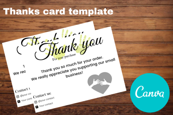 Thank You Card Canva Template