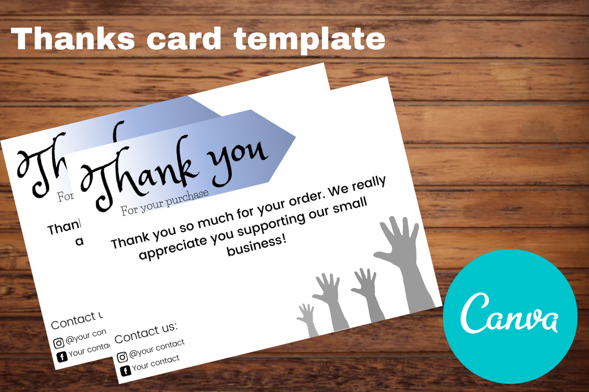Thank You Card Canva Template