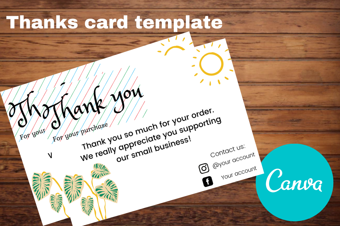Thank You Card Canva Template