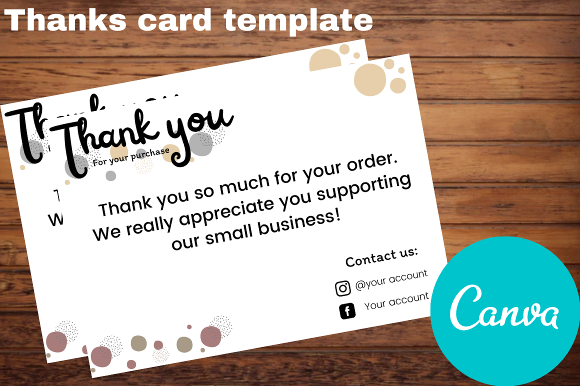Thank You Card Canva Template