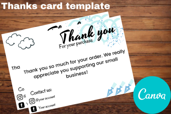 Thank You Card Canva Template