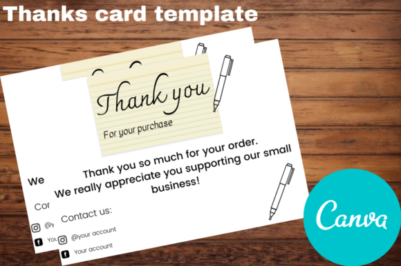 Thank You Card Canva Template