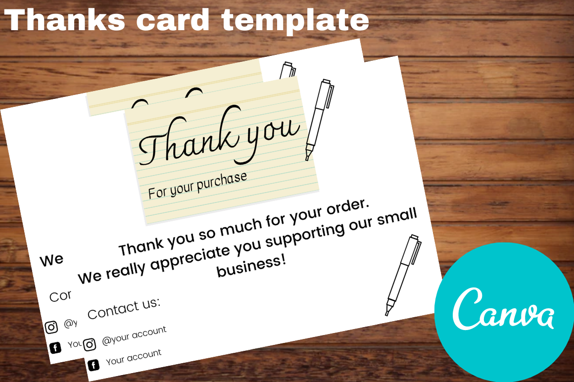 Thank You Card Canva Template