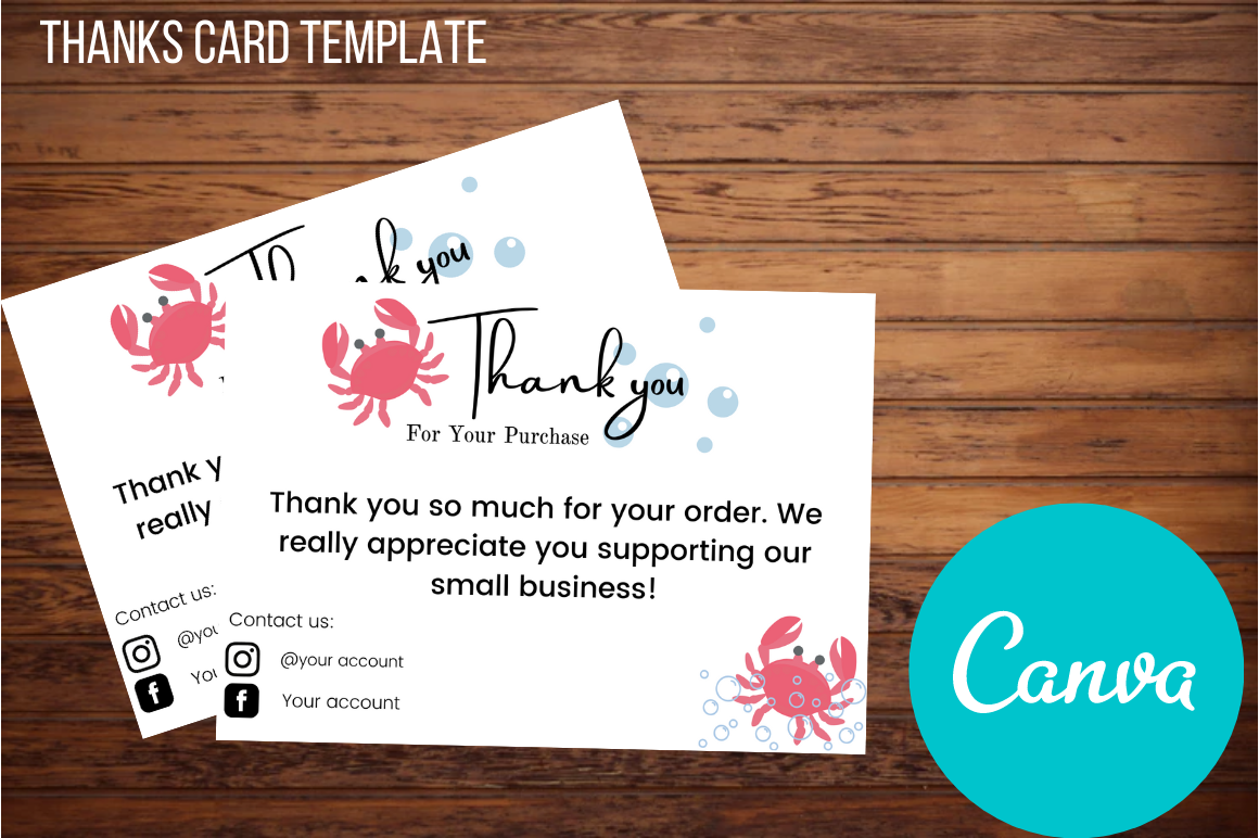 Thank You Card Canva Template