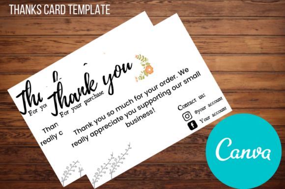 Thank You Card Canva Template