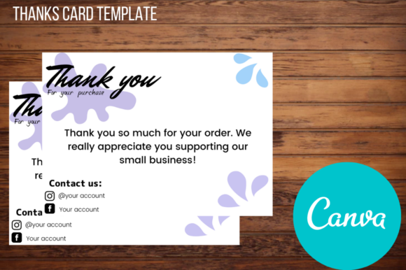 Thank You Card Canva Template