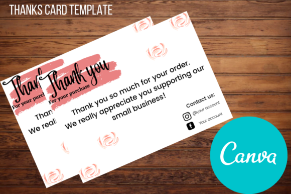 Thank You Card Canva Template