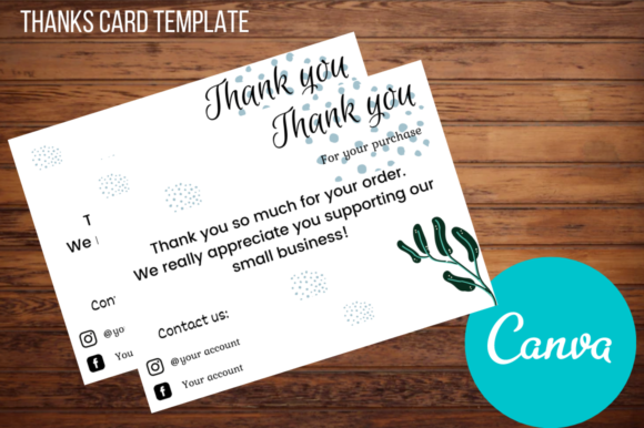 Thank You Card Canva Template