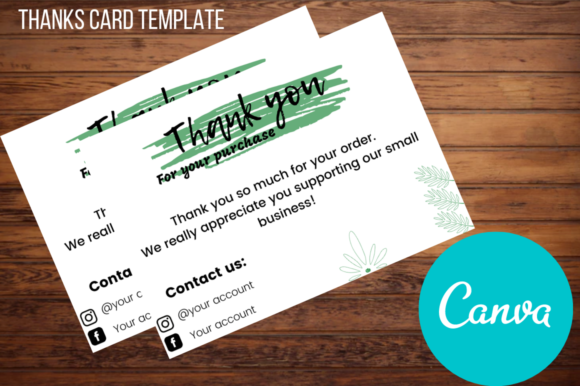 Thank You Card Canva Template