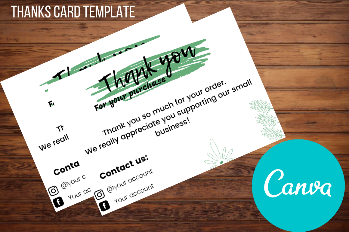 Thank You Card Canva Template