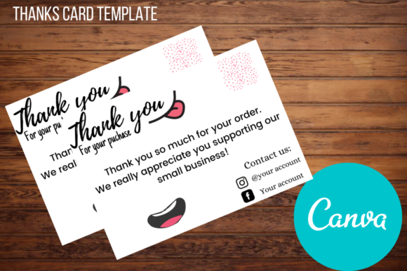 Thank You Card Canva Template