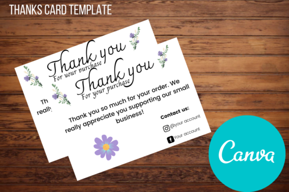 Thank You Card Canva Template
