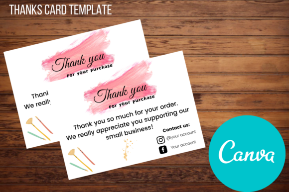 Thank You Card Canva Template