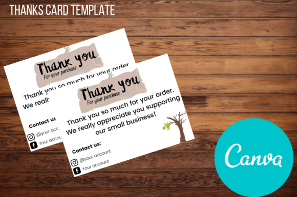 Thank You Card Canva Template
