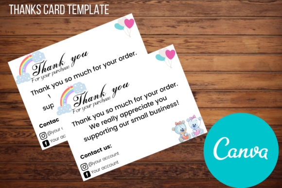 Thank You Card Canva Template