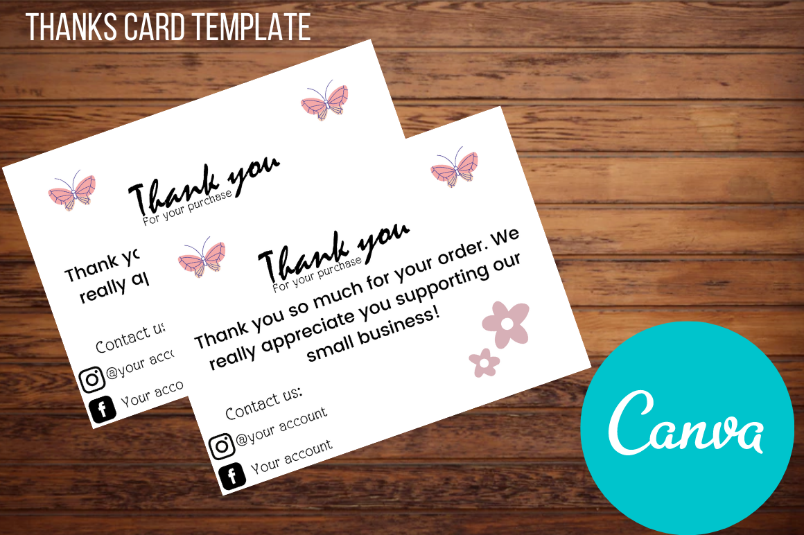 Thank You Card Canva Template