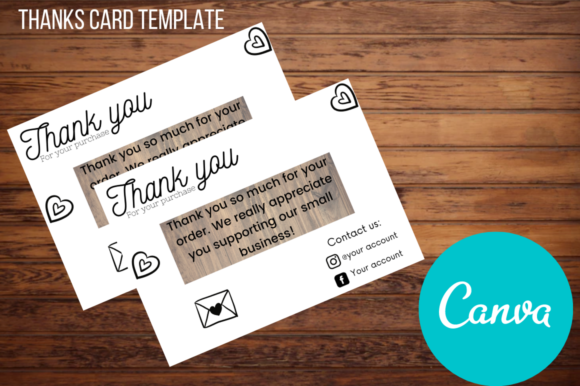 Thank You Card Canva Template
