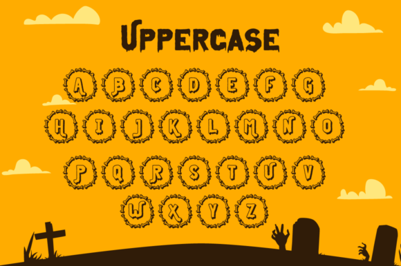 Bone Halloween Monogram Font - Preview 3