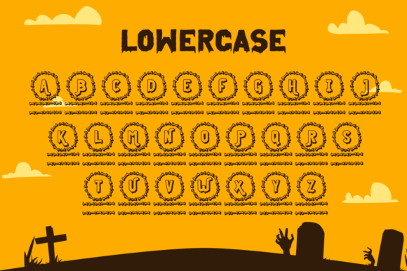 Bone Halloween Monogram Font - Preview 4