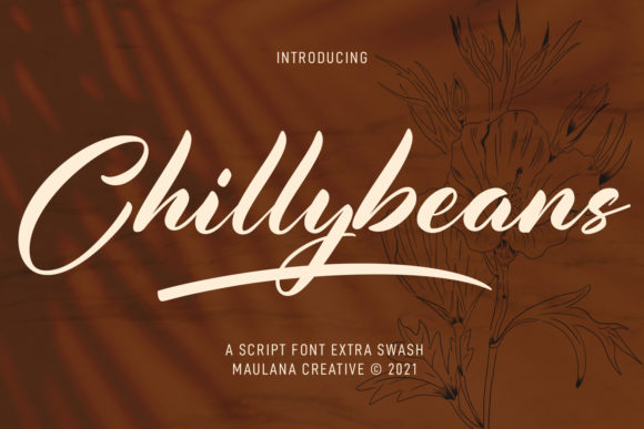 Chillybeans Script Fontes Script Fonte Por Maulana Creative