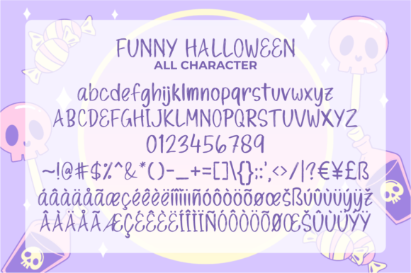 Funny Halloween Font PNG with transparent background - Preview 5