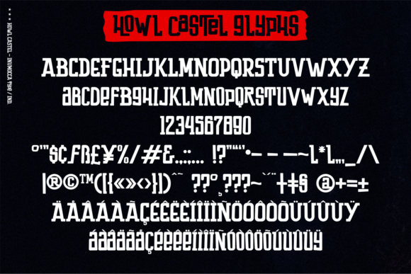 Howl Castel Font PNG with transparent background - Preview 6