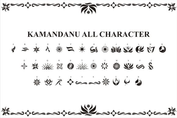 Kamandanu Dingbats Font - Preview 1
